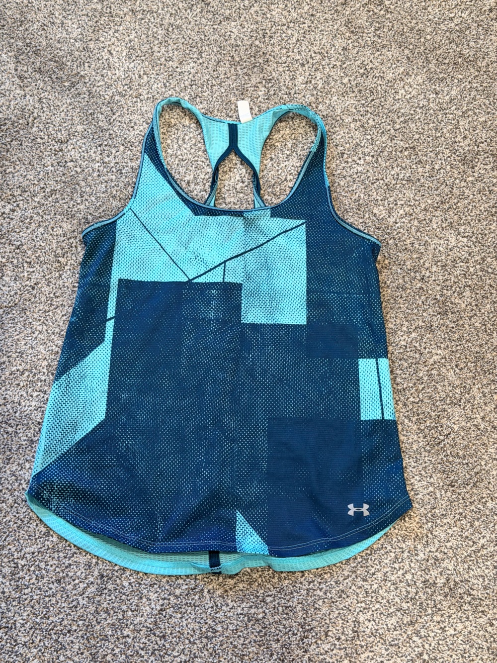 Under Armour Women’s Teal & Navy Mesh Racerback Tank Size XS
